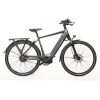 Huyser Novara e-bike zij aanzicht fiets met snaar, kleur mat zwart