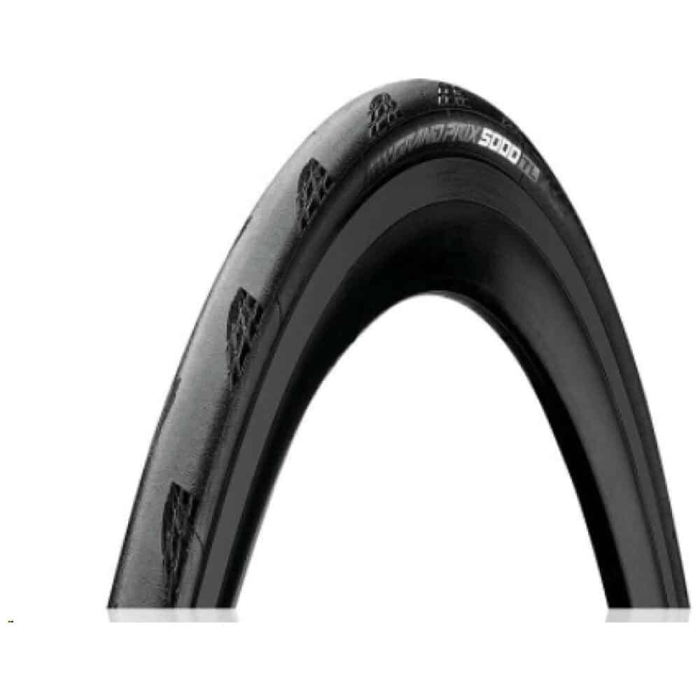 Continental btb GP 5000 S TR 700 x 25C zw vouw Zwart