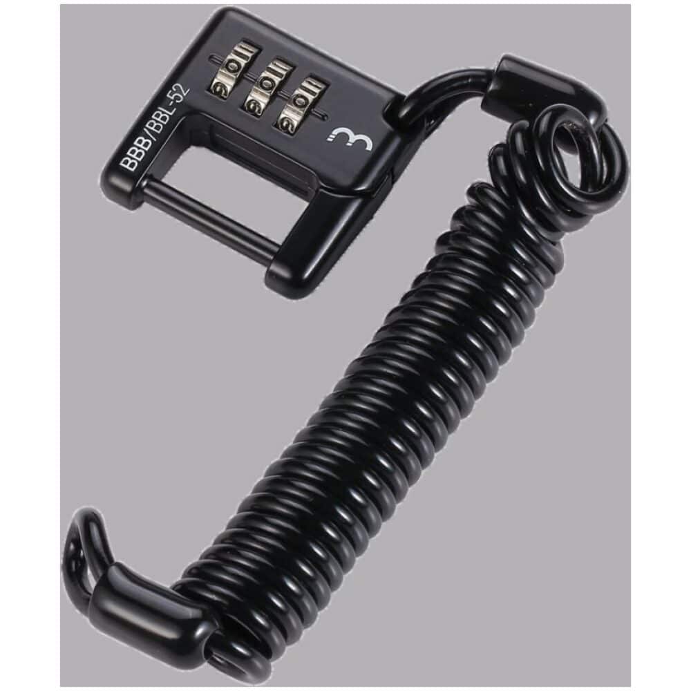BBB BBL-52 Fietsslot MiniSafe Coil Cable 3mmx120cm Zwart