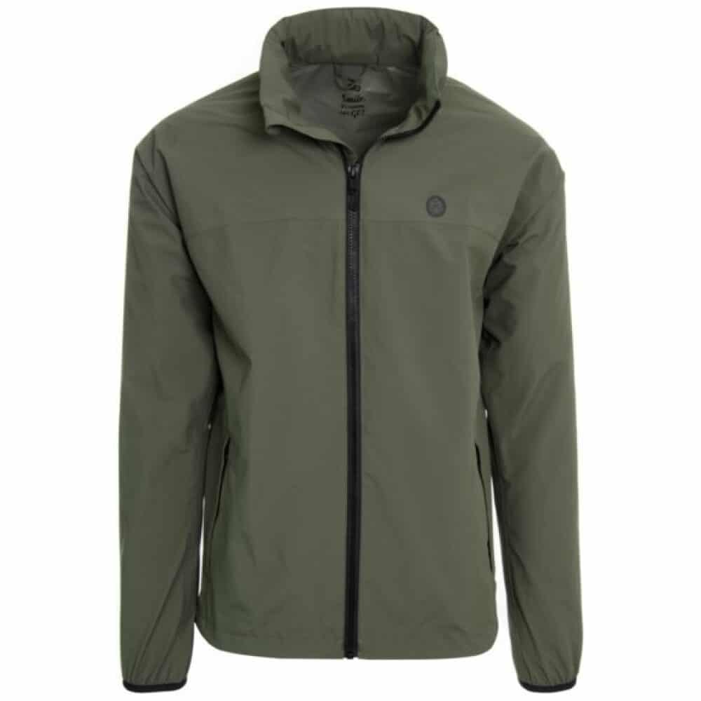 Agu go rain jacket essential army green Groen