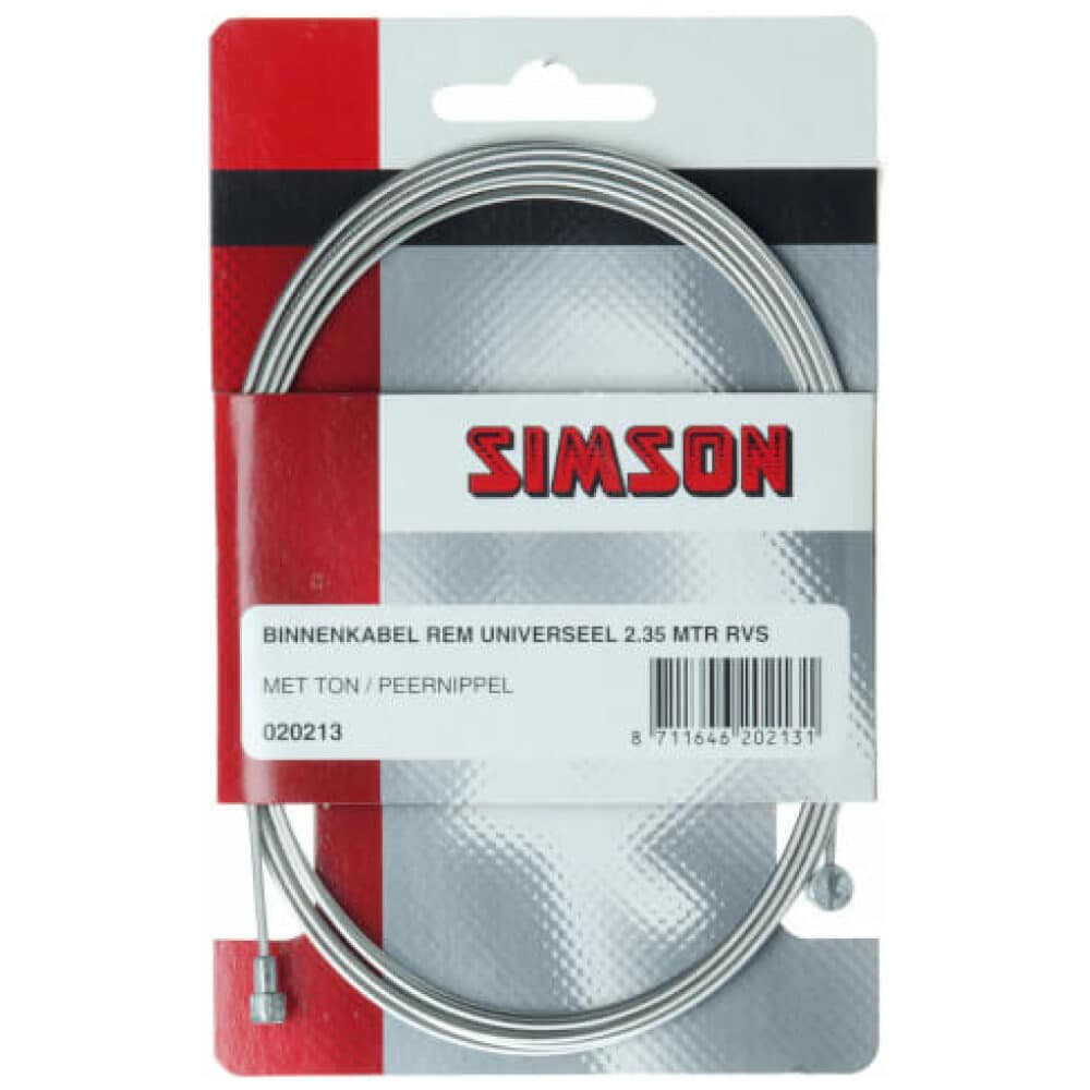 Simson bnkabel rem uni 2.35m RVS