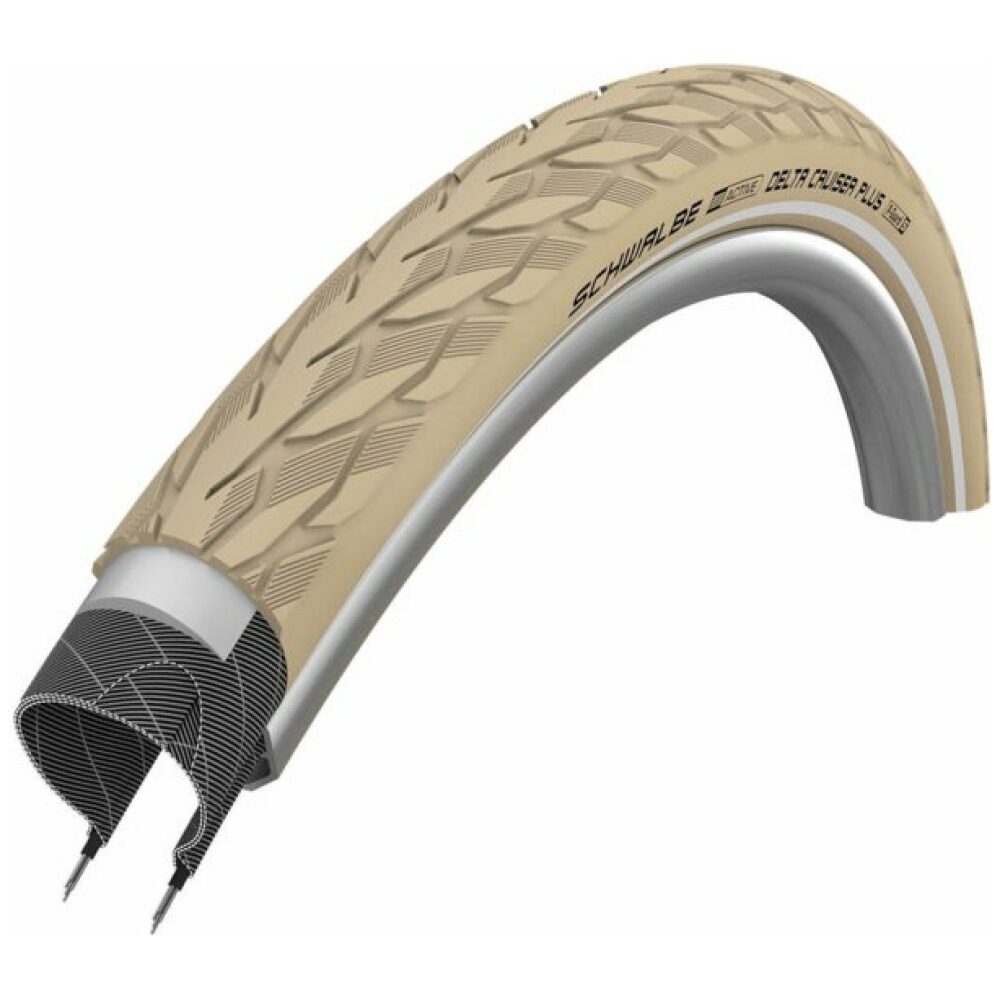 Schwalbe buitenband Delta Cruiser Plus,37-622, 28 x 1.40 creme Creme-Reflex