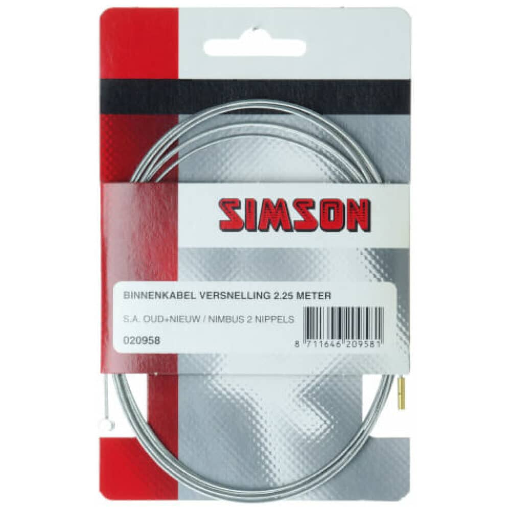 Simson bnkabel versn 2.25m Zilver