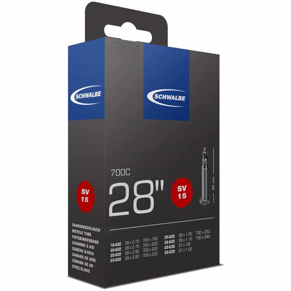 Schwalbe Race binnenband,23-622, 28 x 0.75 - 1.10 Frans Ventiel 40mm. SV15 ZWART - Afbeelding 3