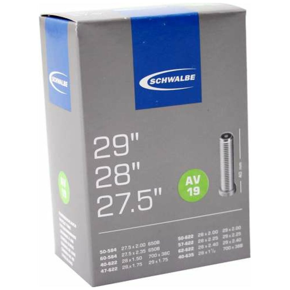 Schwalbe Binnenband AV 19 27.5 x 2.00 - 29 x 2.40 AutoVentiel 40mm ZWART