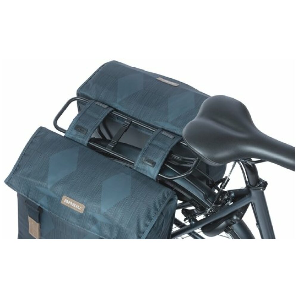 Basil fietstas dubbel Elegance 40-49L Estate Blue - Afbeelding 3