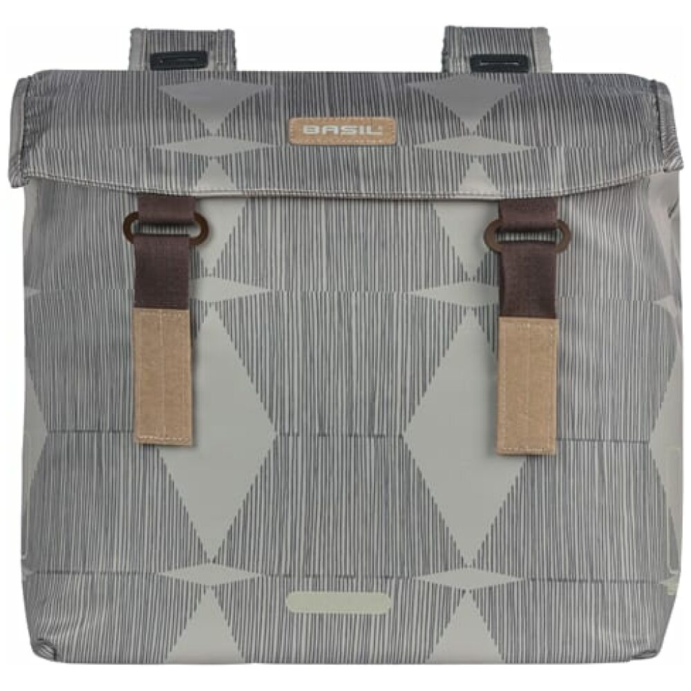 Basil fietstas dubbel Elegance 40-49 Chateau Taupe - Afbeelding 4