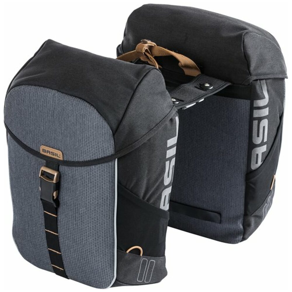 Basil fietstas dubbel Miles MIK black Black Slate - Afbeelding 2