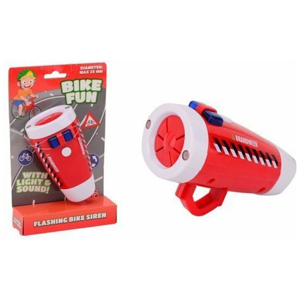 Bike Fun Brandweer sirene met Fietslamp Rood