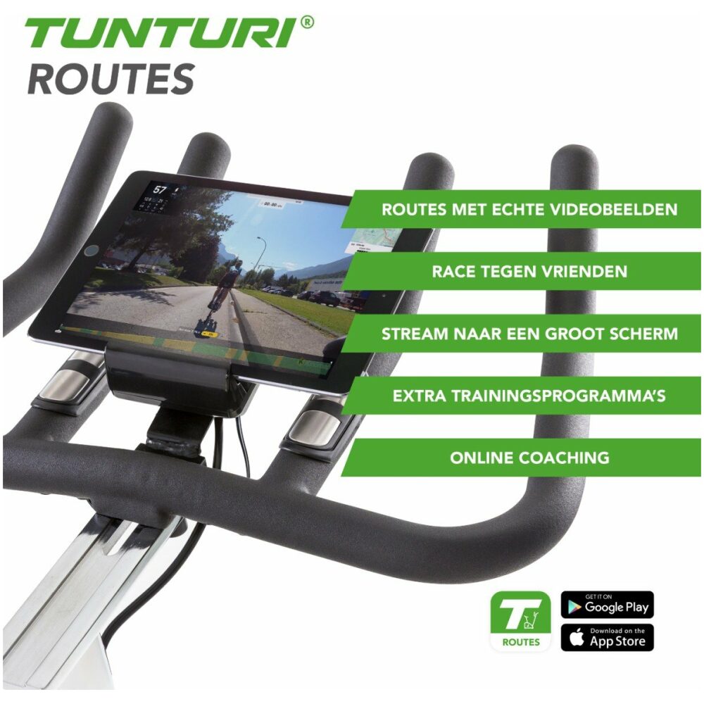 Tunturi spinningfiets, Spinningbike S40 Grijs .- - Afbeelding 2