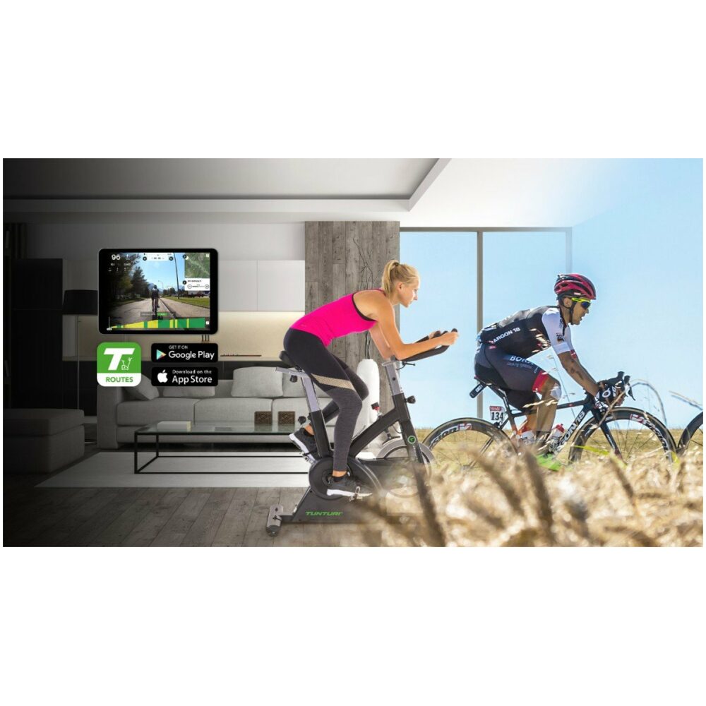 Tunturi spinningfiets, Spinningbike S40 Grijs .-
