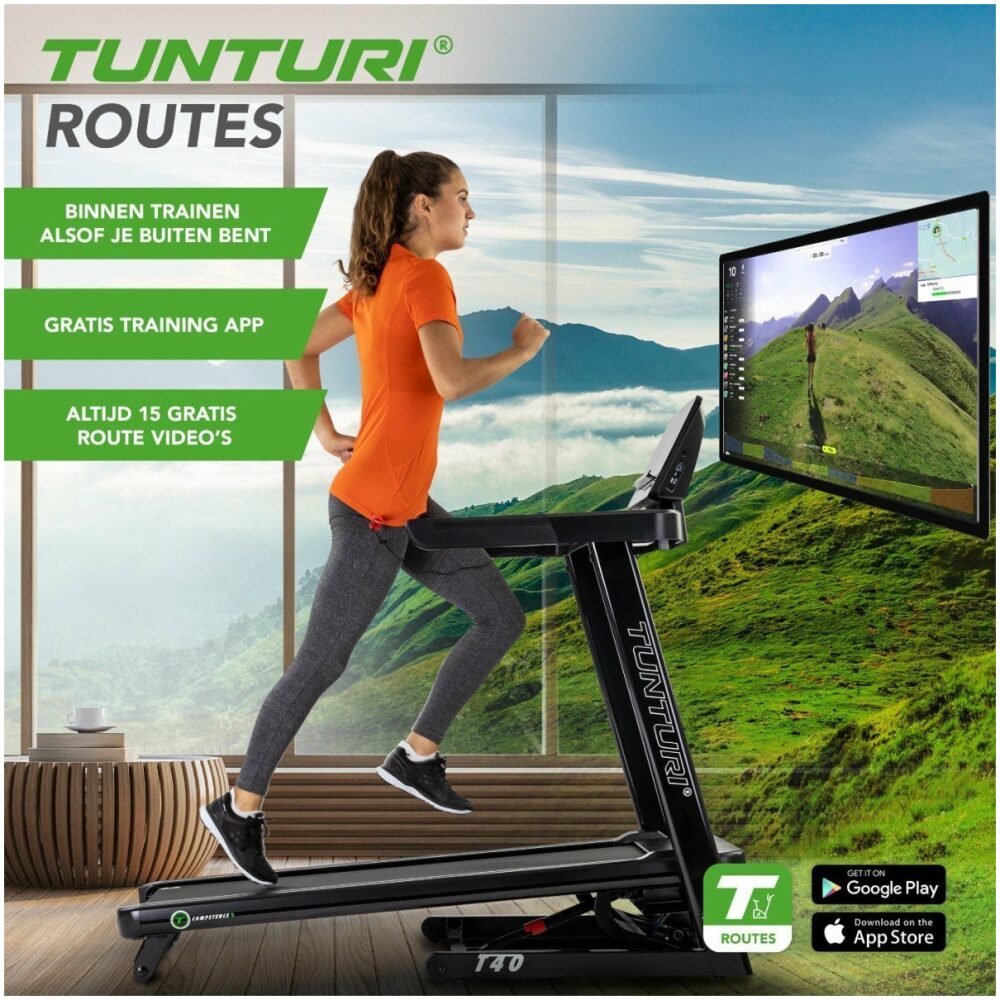 Tunturi looptrainer, loopband, T40 - Afbeelding 4