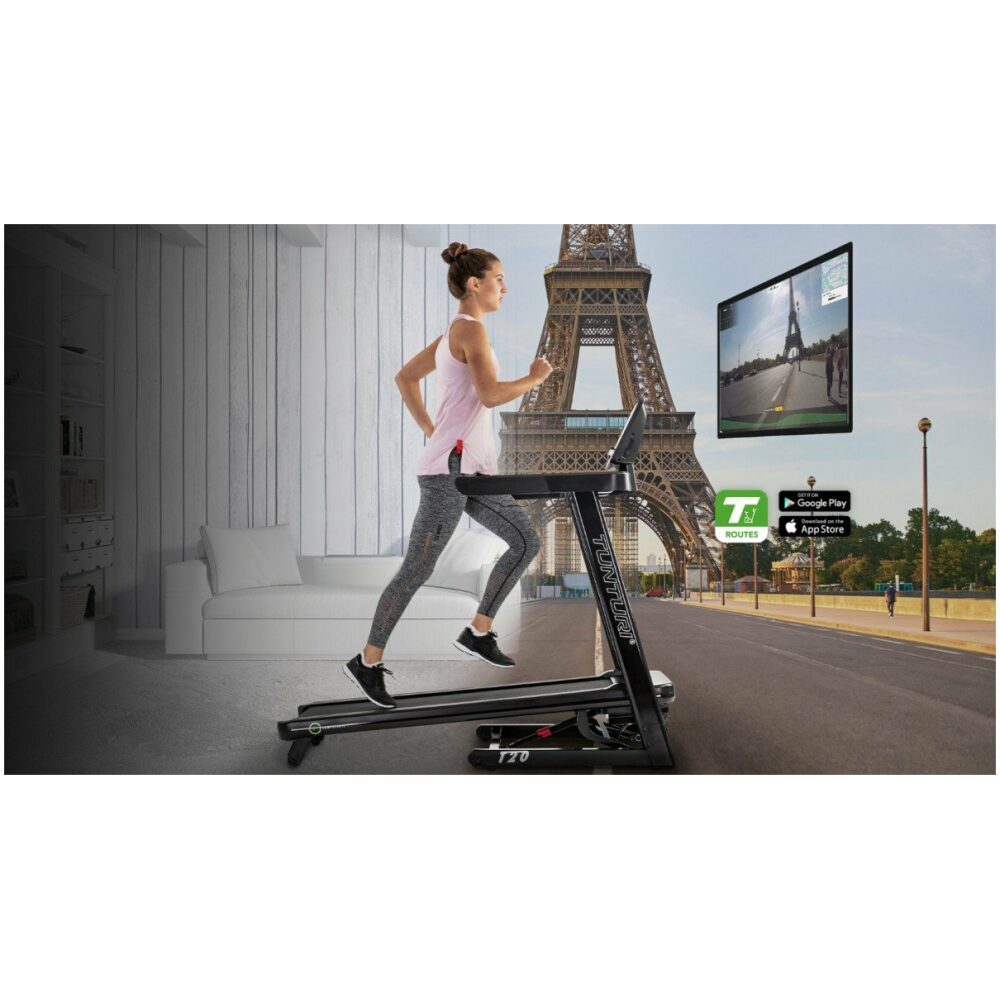 Tunturi looptrainer, loopband, T20 Grijs - Afbeelding 2