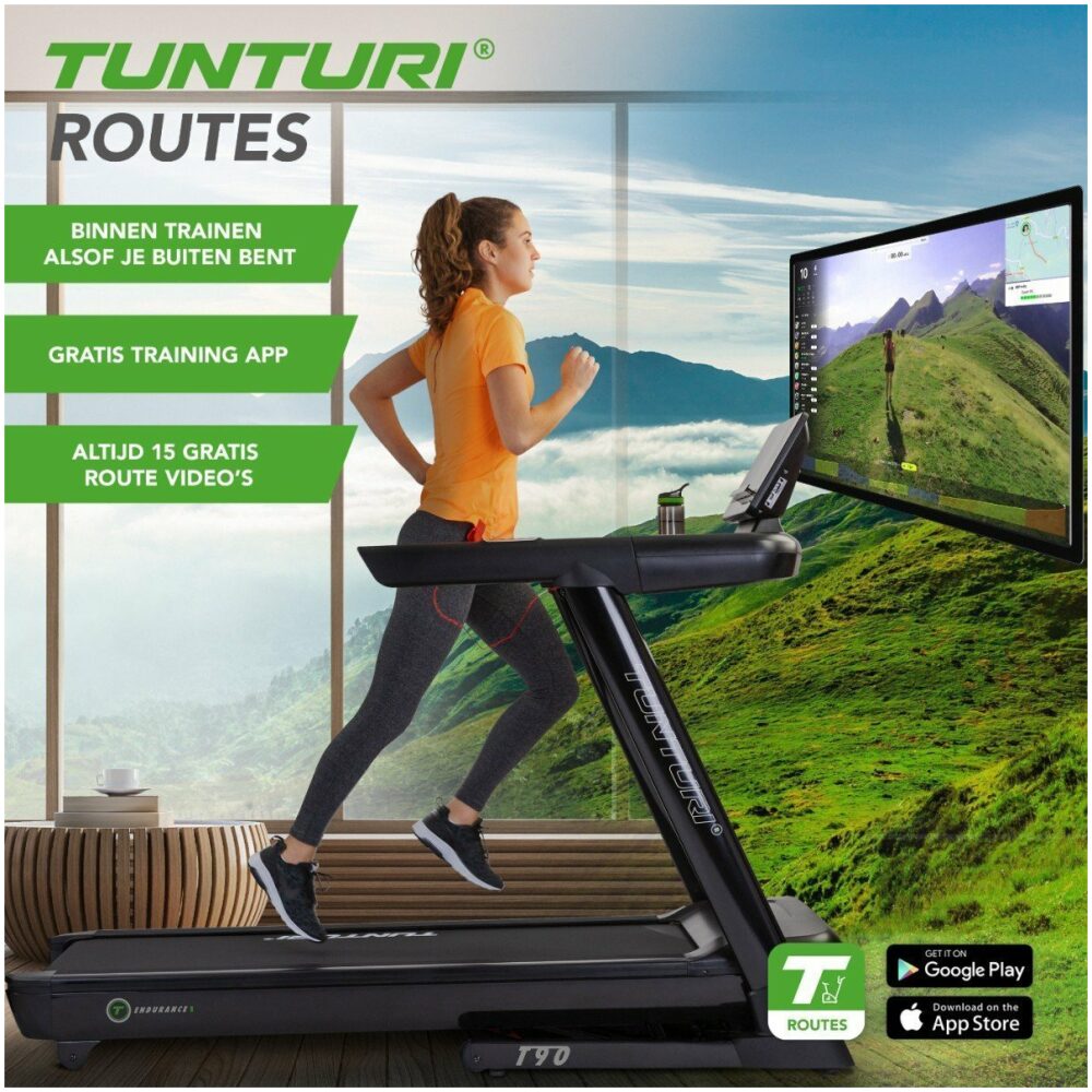 Tunturi looptrainer, loopband, T90 - Afbeelding 4