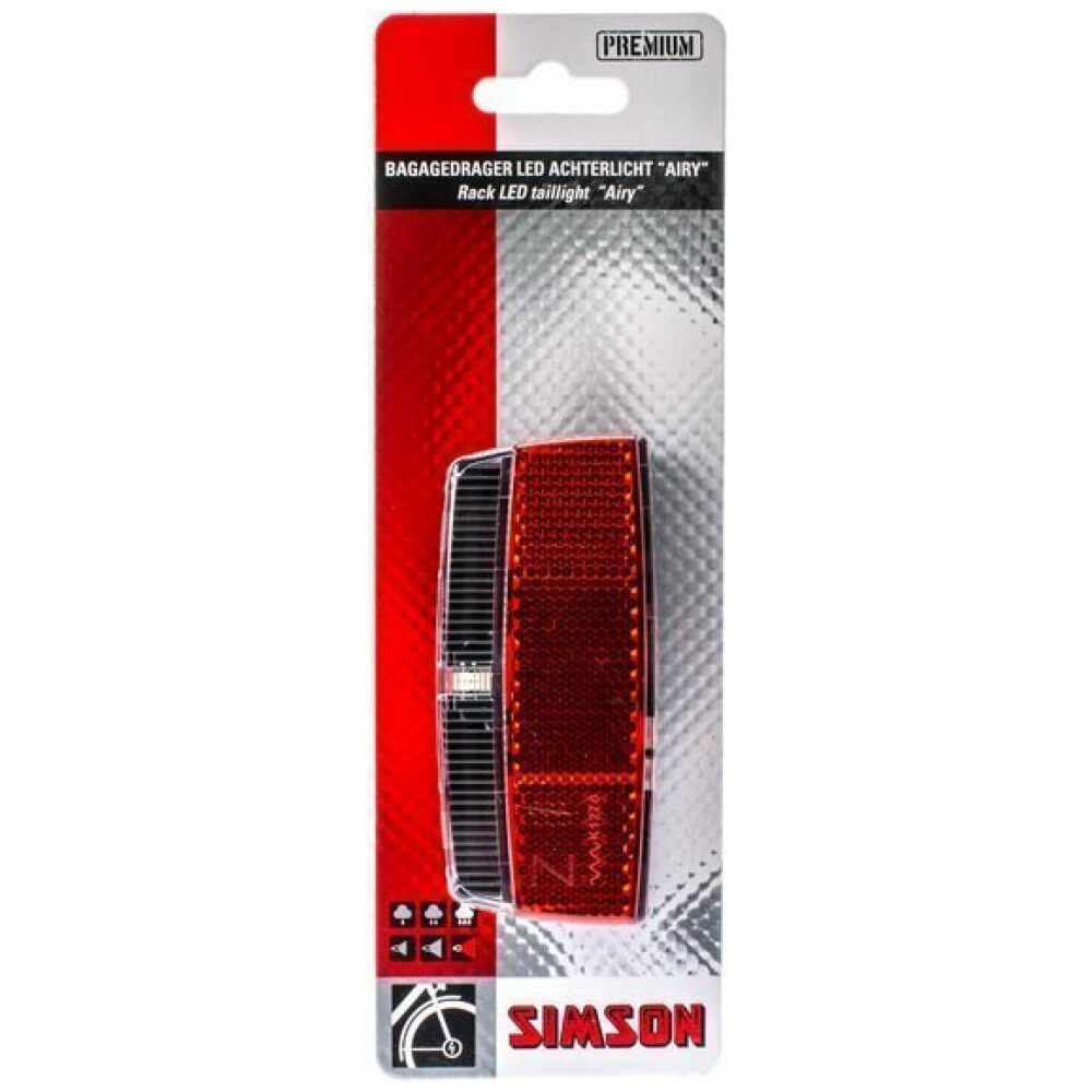 Simson achterlicht Airy dynamo 80mm ZWART