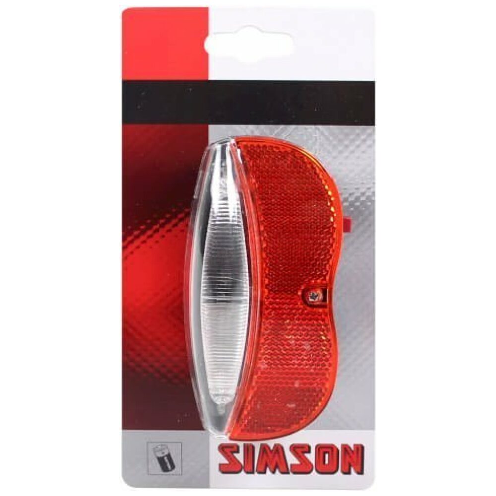 Simson achterlicht led batterij 80mm ZWART