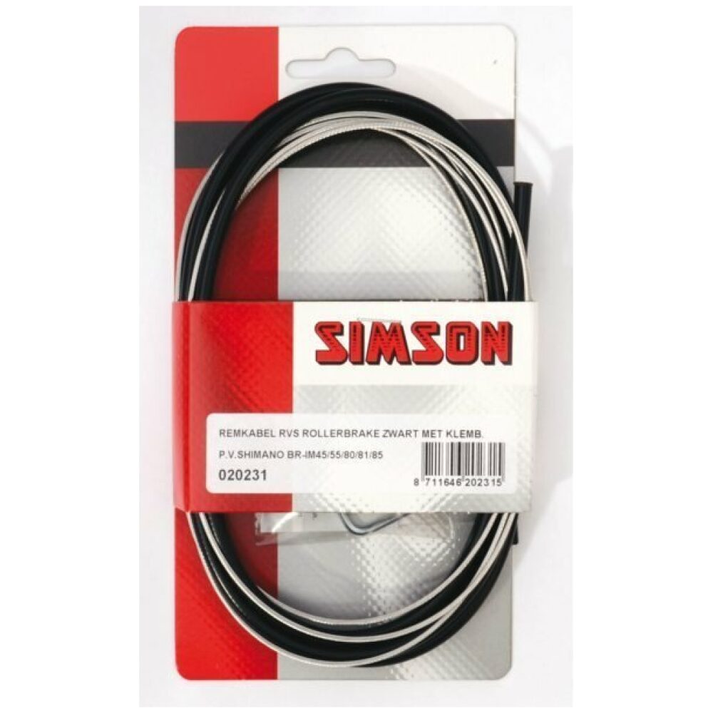Simson remkabel Nexus Rollerbrake br-im85/81/55/45 Zwart