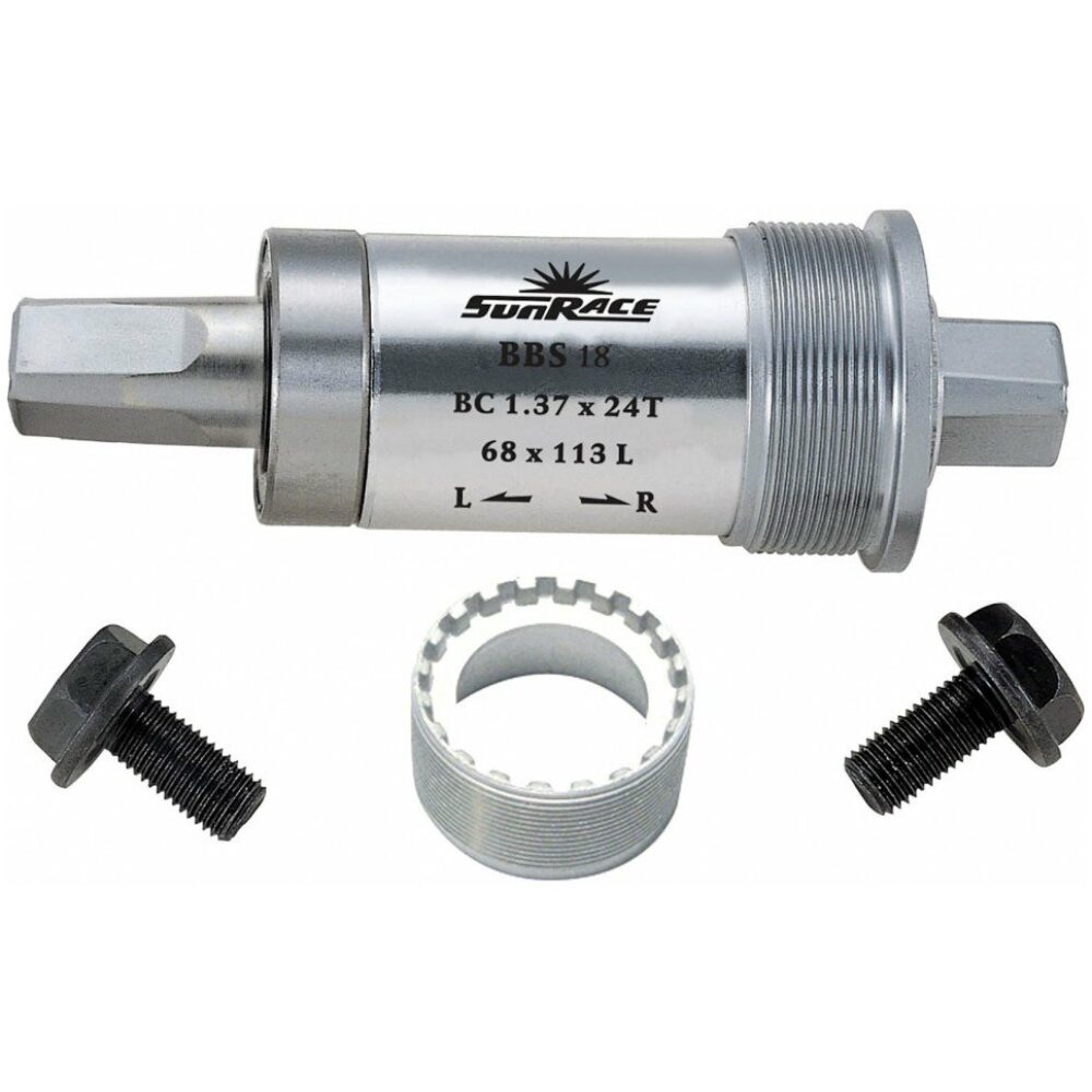 Sunrace trapas 68/107mm BSA alu GRIJS