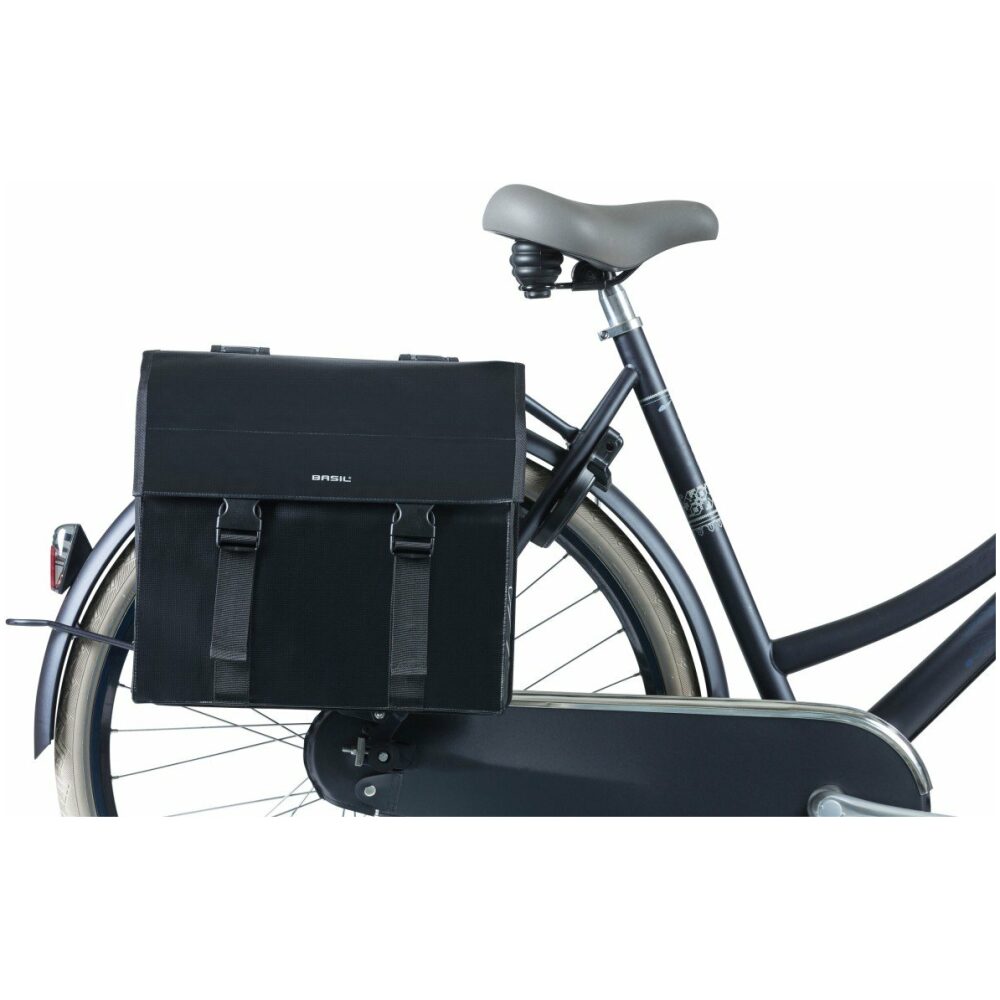 Basil Fietstas dubbel Urban load Black - Afbeelding 2