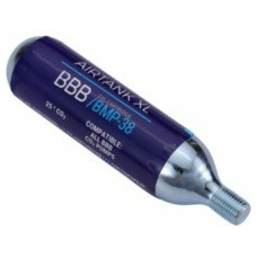 BBB BMP-38 Cartridge Co2 AirTanks XL 25gr Blauw
