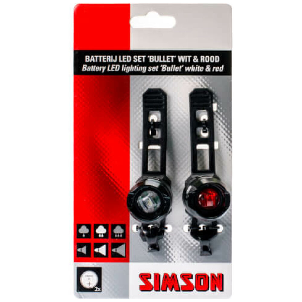 Simson verlichtingsset Bullit batterij ZWART - Afbeelding 2