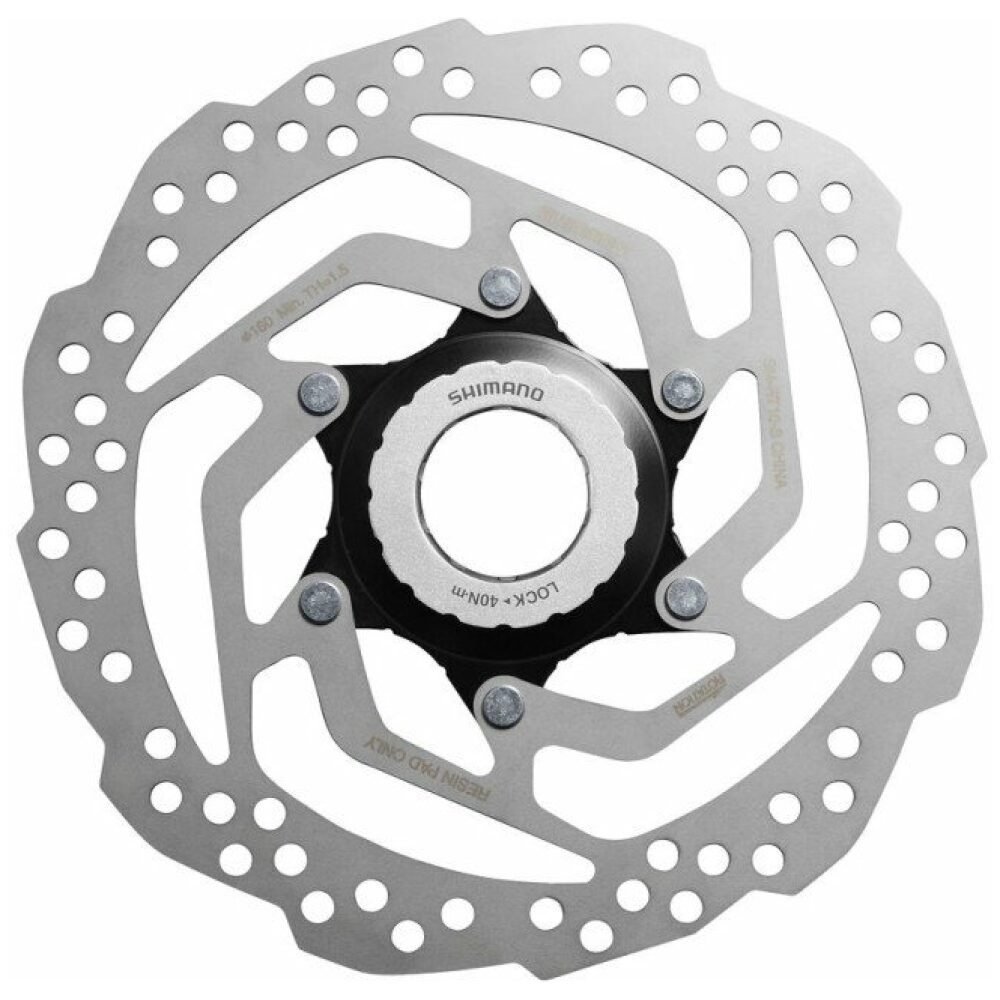 Shimano Shim remschijf 160mm center lock Silber