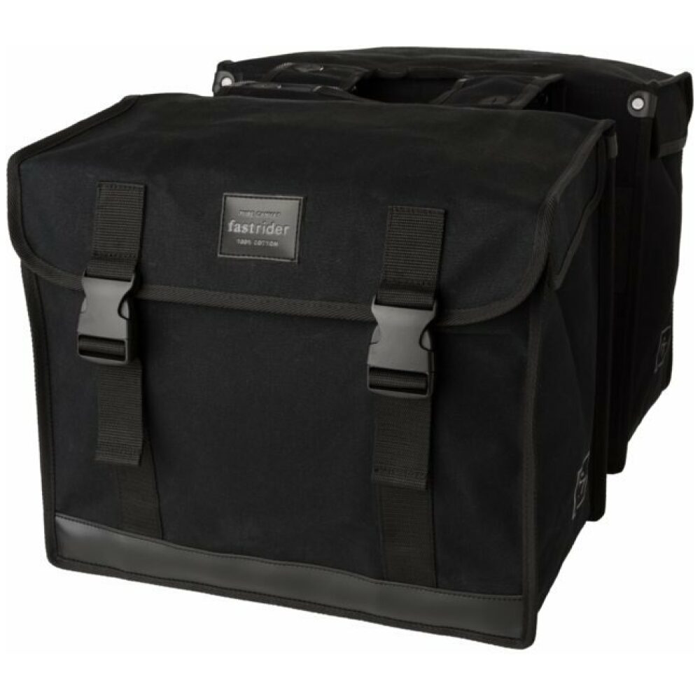 Fastrider dubbele tas canvas 94 Zwart