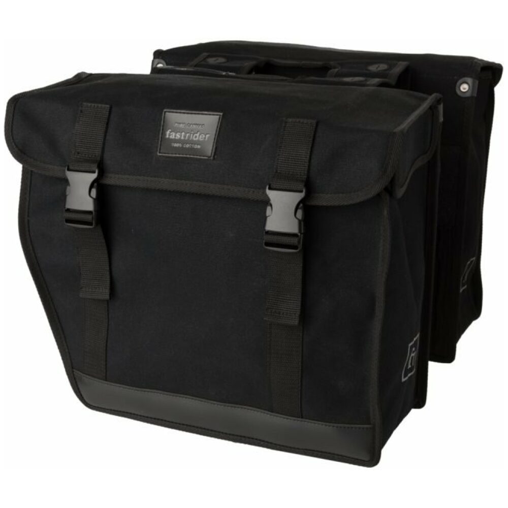 Fastrider dubbele tas canvas 93 Zwart