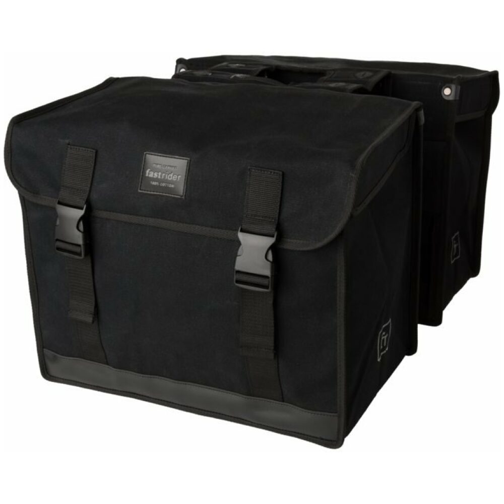Fastrider Dubbele Tas Can vas 37 Zwart