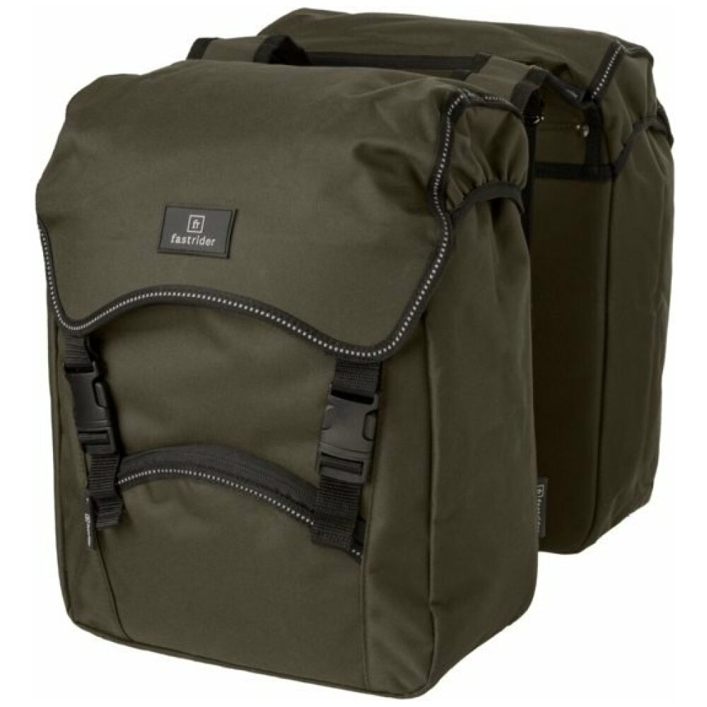 Fastrider Fr unibag traffic dubbele fietstas basics legergro Groen