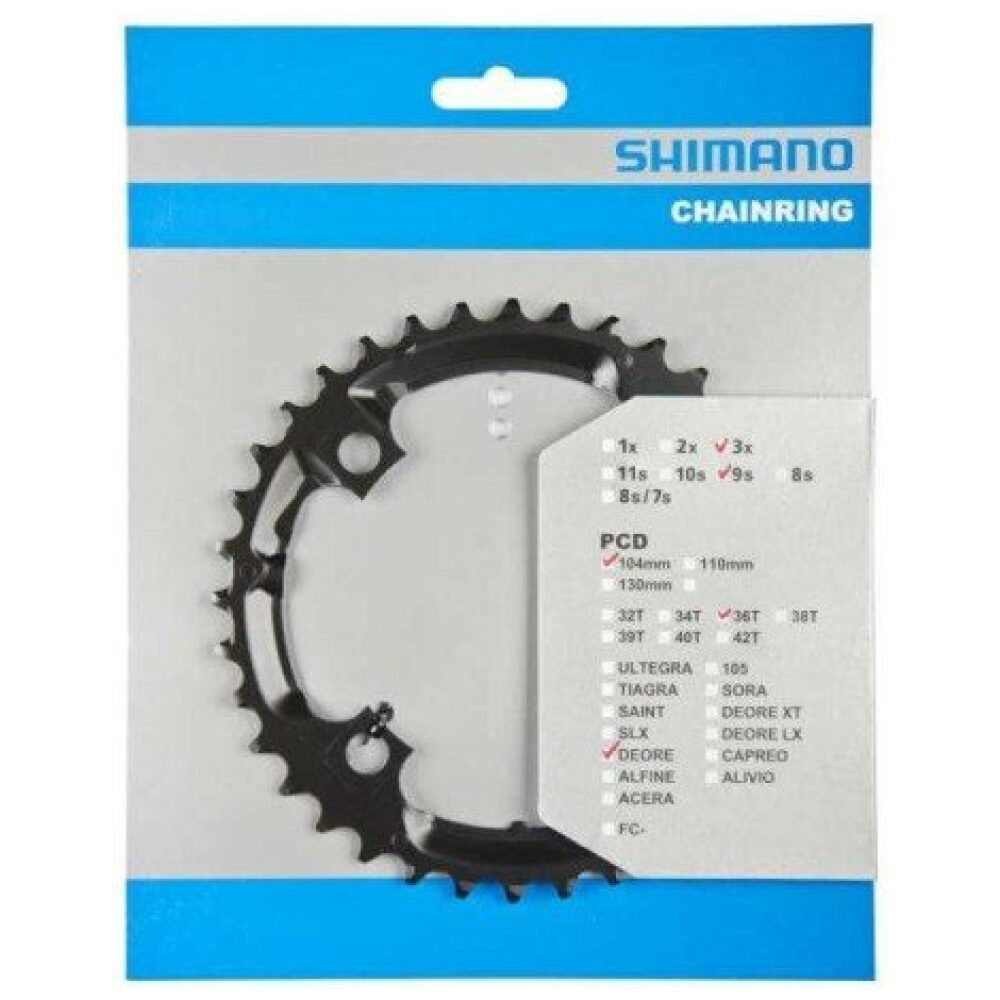 Shimano Shim kett blad 36t FC-M590 Zwart