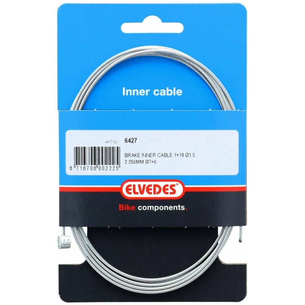 Elvedes rem binnenkabel nippel 7x6 Zilver