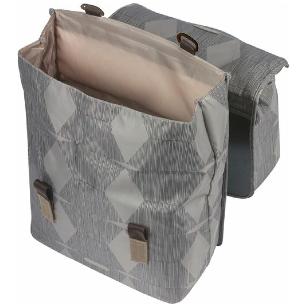 Basil fietstas dubbel Elegance 40-49 Chateau Taupe - Afbeelding 3