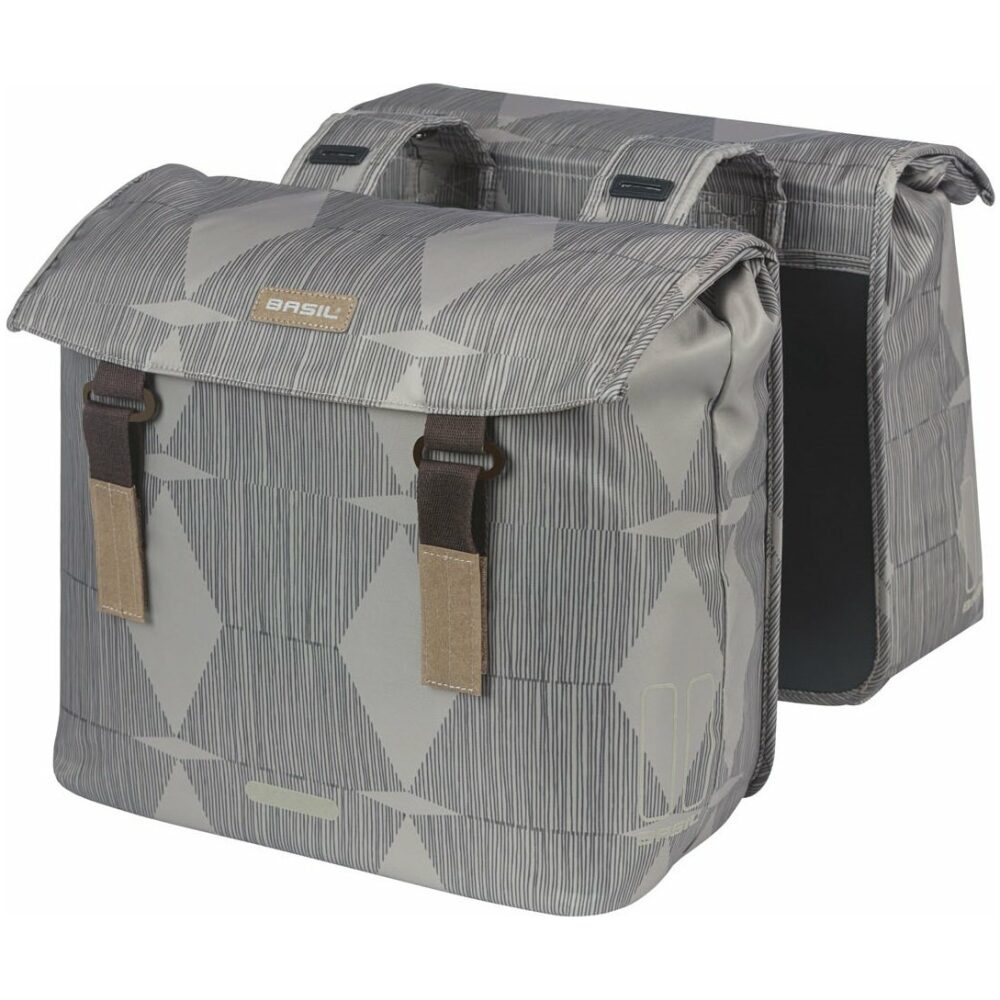 Basil fietstas dubbel Elegance 40-49 Chateau Taupe - Afbeelding 2