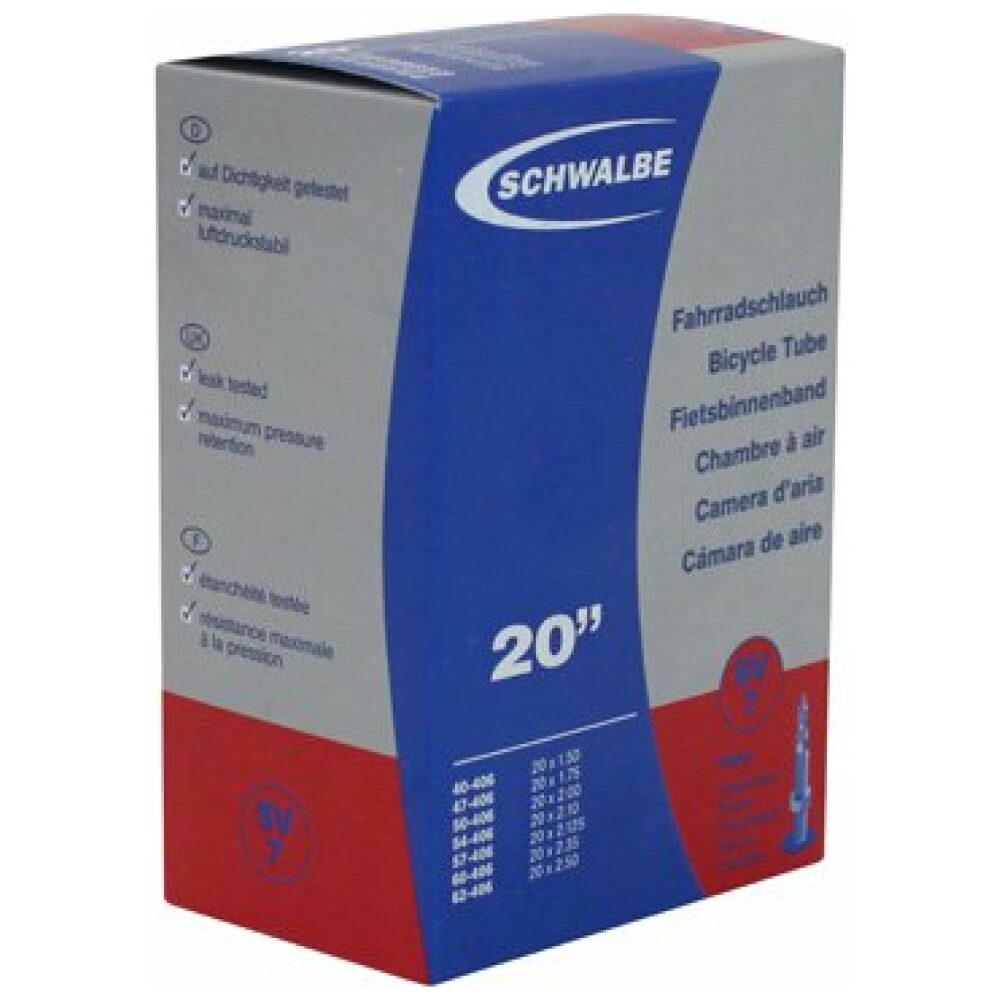 Schwalbe binnenband SV7 20 x 1.50 - 2.40 fv 40mm Zwart