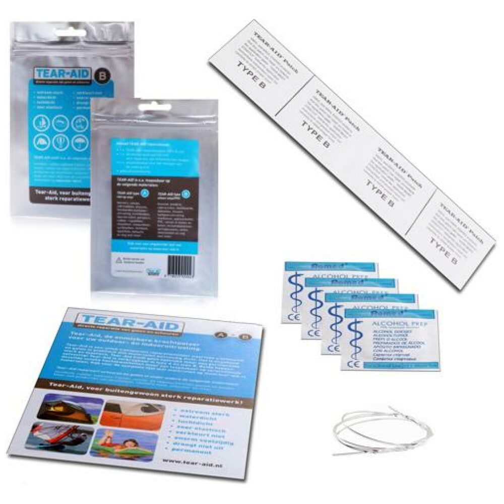 Merkloos TEAR AID REPARATIE KIT TYPE B PVC/VINYL