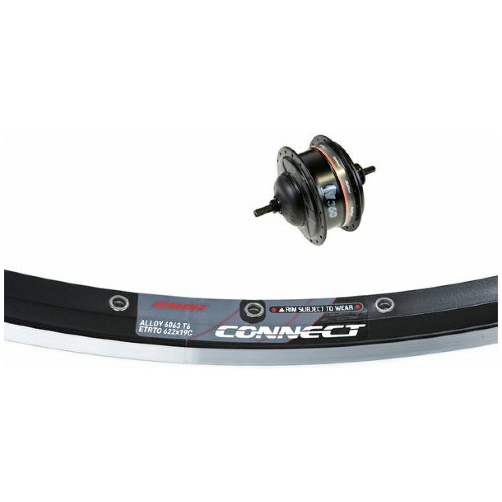 Gazelle Wiel achter 28 inch Connect 001 Black NUVINCI gesl