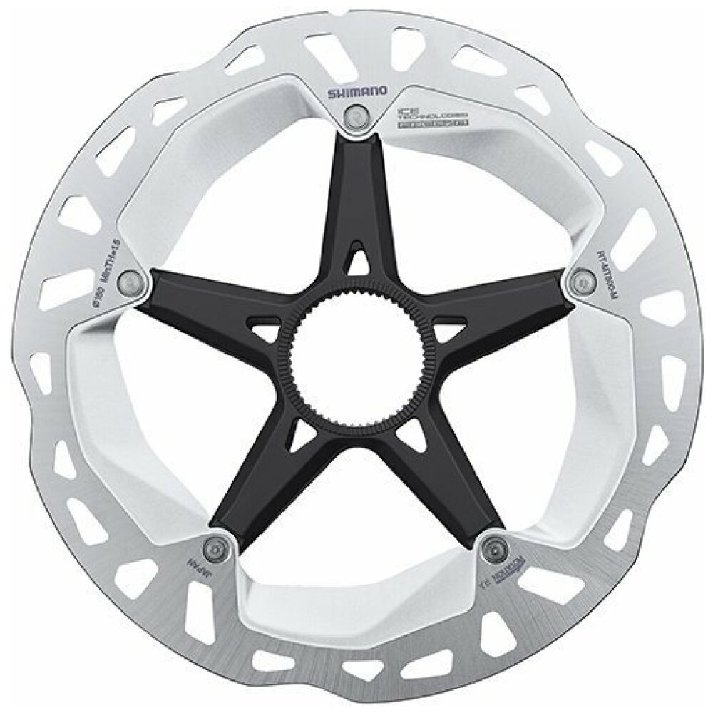 Shimano Remschijf / Rotor RT MT800 180 mm Center Lock extern Silber