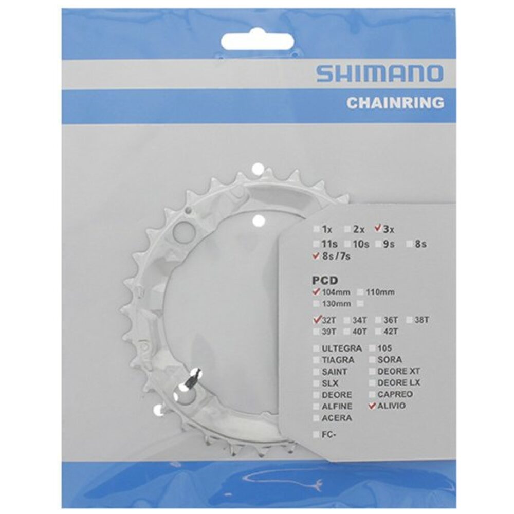 Shimano Shim kett blad 32t FC-M341 Zilver