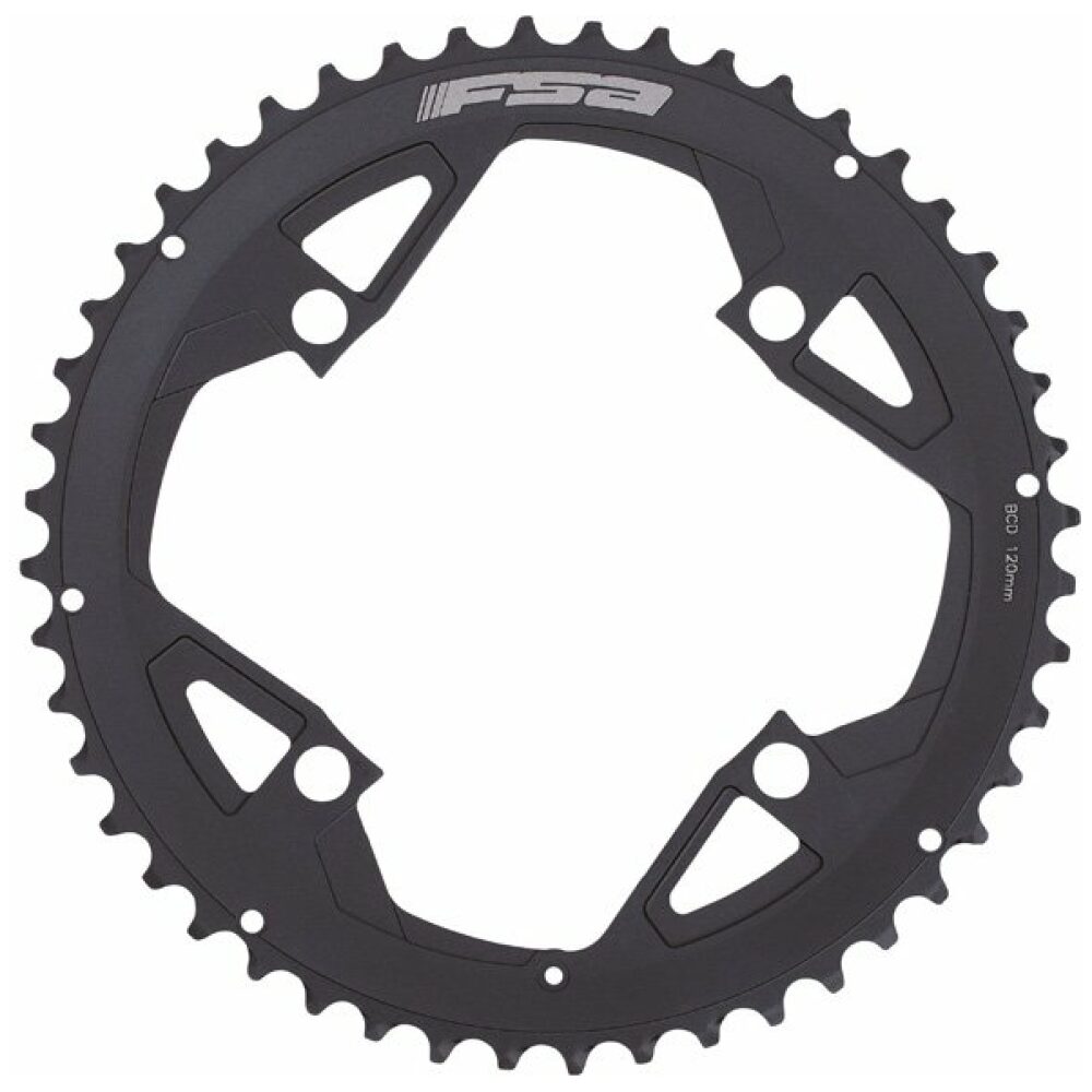 Fsa Kettingblad road gossamer steek 120, 48T (WA737) 4 bolt connection Zwart