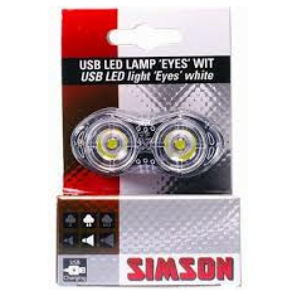 Simson koplamp Eyes usb WIT