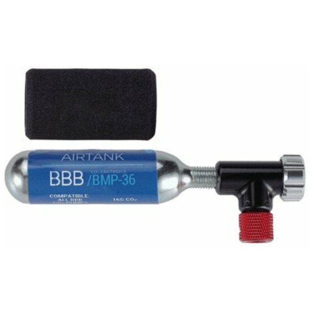 BBB BMP-34 Minipomp Co2 EasyAir Pomp + Cartridge Zwart