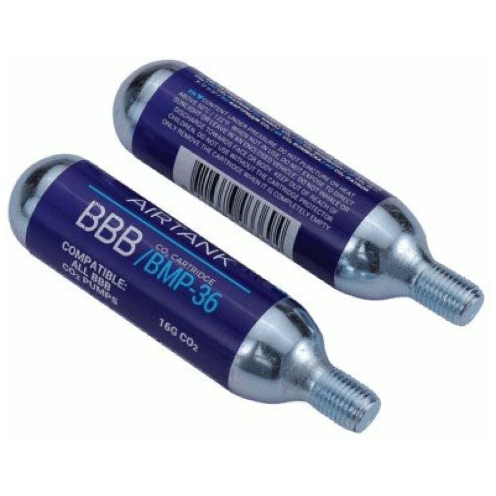 BBB BMP-35 Cartridges Co2 AirTanks (2 Stuks) Zilver