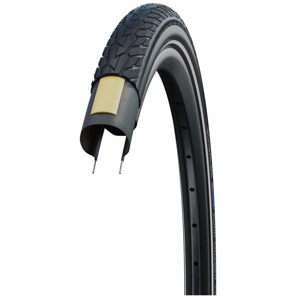 Schwalbe btb Road Cruiser 28 x 1.75 zw/br refl Zwart/Coffee