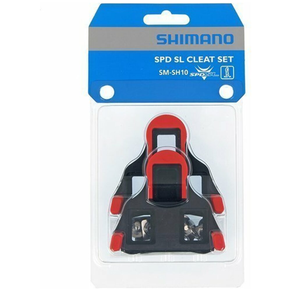 Shimano SCHOENPLAAT SH SPD SL SH10 Z/SPELING ZW/RO SET A 2 Zwart/Rood