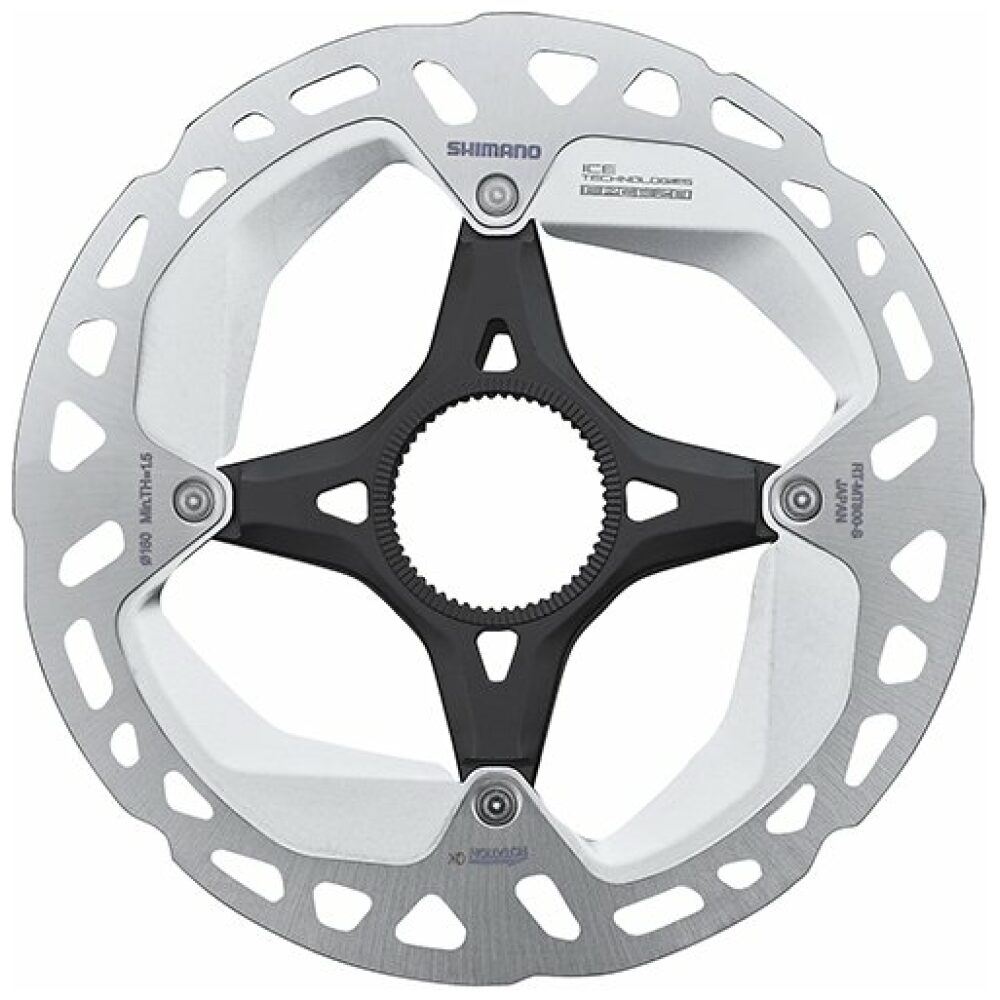 Shimano Remschijf / Rotor RT MT800 160 mm Center Lock extern Silber