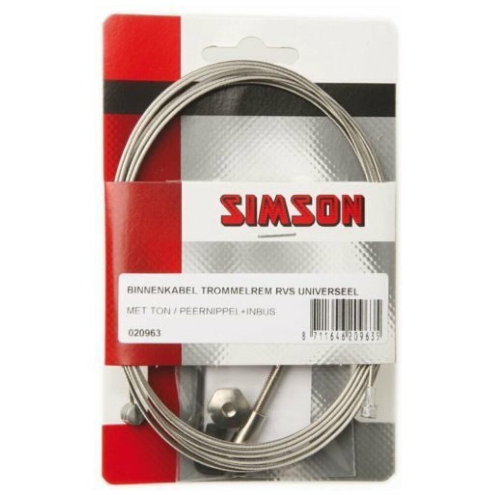 Simson bnkabel rem 2 nipp uni RVS GRIJS - Afbeelding 3