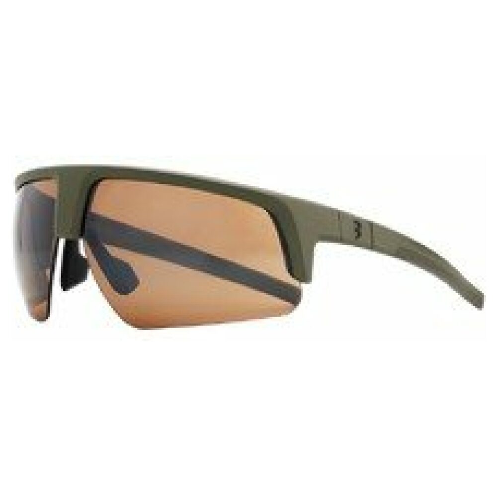 BBB BSG-75 Sportbril Comet Amber Flash Mirror Mat Olijf Groen