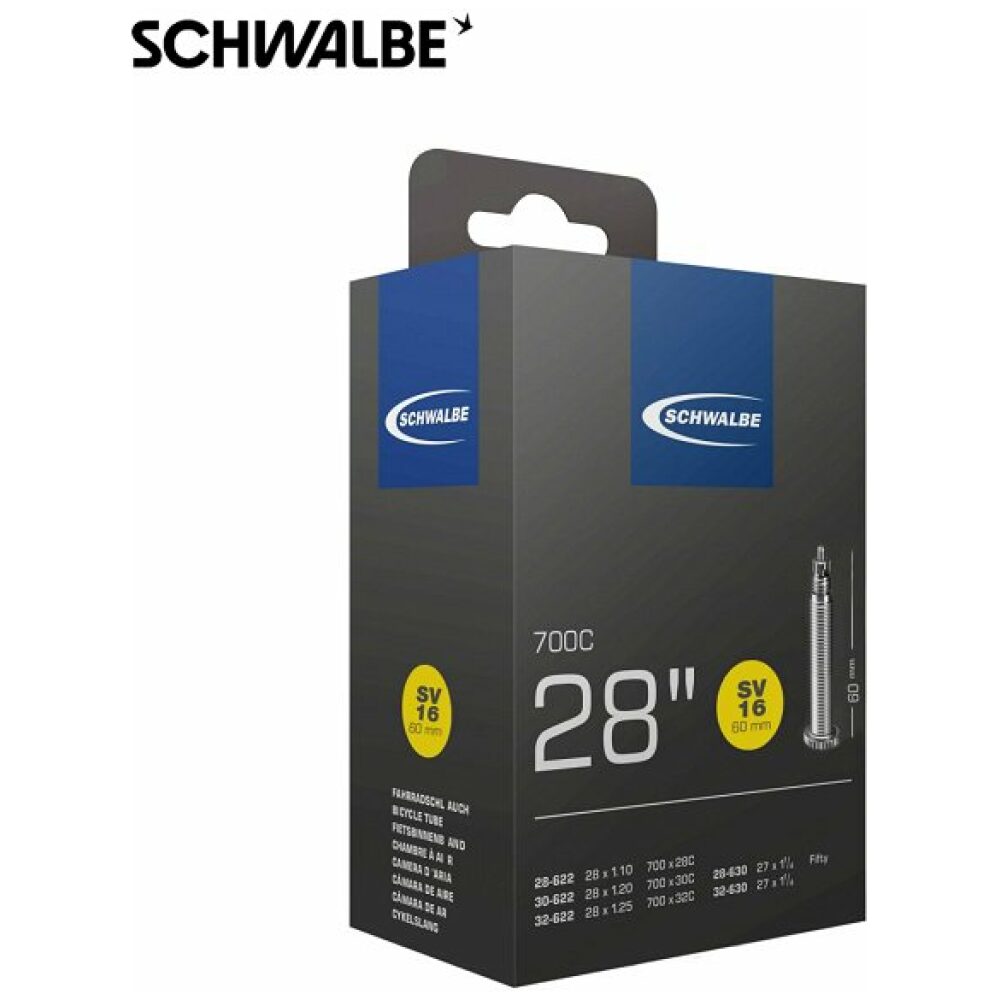 Schwalbe BIB 28X11/8-11/4-120 SC SV (60) SV16 Zwart - Afbeelding 2