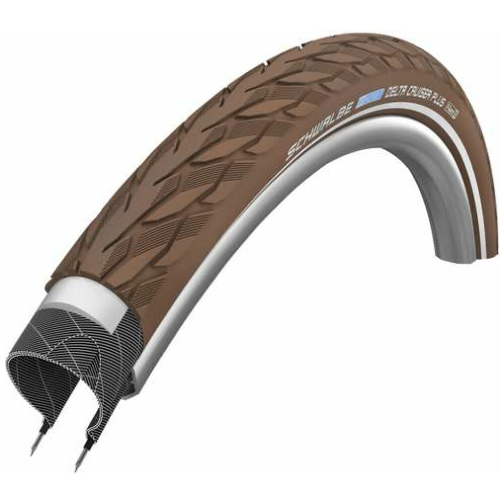 Schwalbe buitenband Delta Cruiser Plus,37-622, 28 x 1.40 Bruin